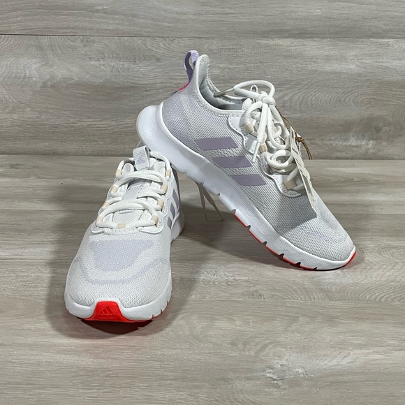 adidas Women's Vario Sport Running Shoes-White/Purple Tint/ Dash Grey - Picture 1 of 8